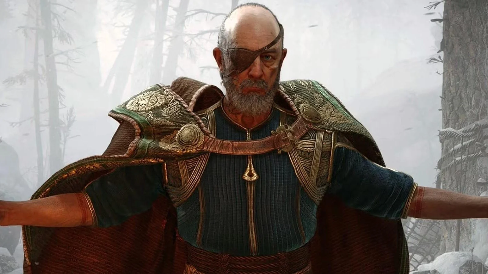 Odin as depicted in God of War Ragnarok (2022), he never appears in the 2018 prequel, but he is mentioned many times.